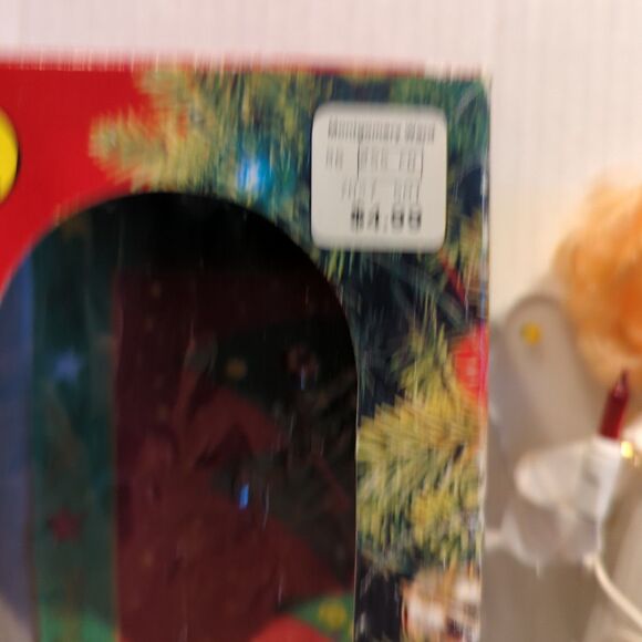 Vintage Montgomery Ward Angel Christmas Tree Topper 10 Light Works Holiday - Picture 2 of 10